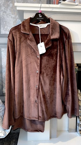 Chocolate brown fleece - tu,