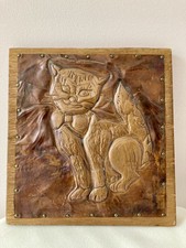Louis Wain Copper Plaque of a