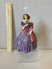 RARE VINTAGE COALPORT ENGLAND  LADY DOLL FIGURINE VICTORIAN BELLE EARLY C1900