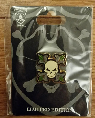 Blooming skull pin badge - blooming,