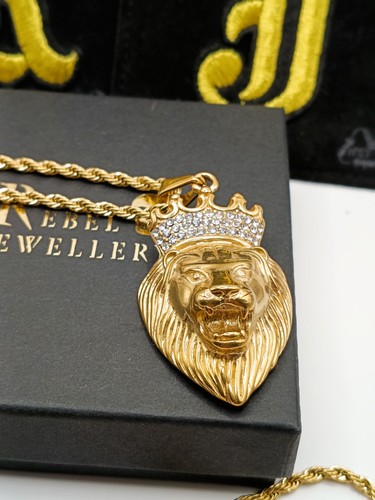 18k gold mens pendant - gold, necklace