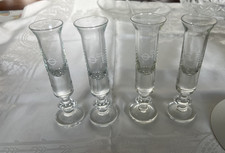 Vintage Nautical Themed Set of 4 Schooner  Glasses Etched with Plimsoll Line VGC