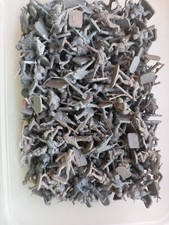 Vintage job lot of Miniature Soldiers, Figures grey in Colour