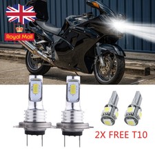 For Honda CBR1100XX/BLACKBIRD 1997-2003 H7 Xenon White LED Headlight Bulbs Set