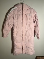 Ladies North Face Knee Length Puffer Parka Pink Coat Goose Down/Polyester Winter