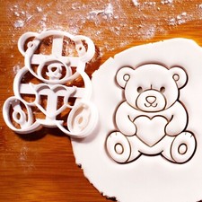 Teddy Bear with Heart Cookie