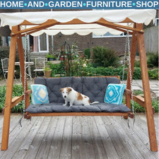 Seater wooden garden swing - seater,
