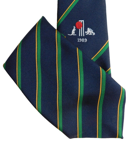 1989 official cricket tour tie