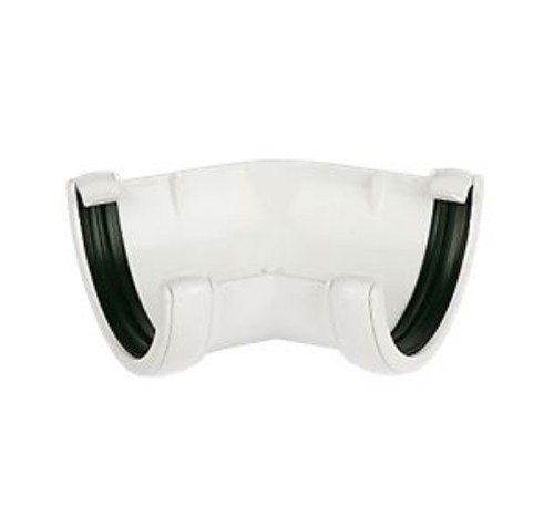 White round guttering down - white,