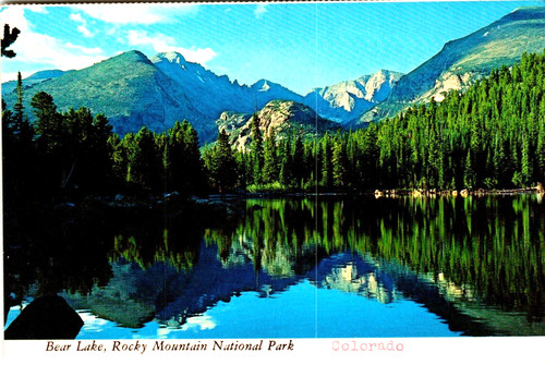 Postcard 4x6 bear lake - co,