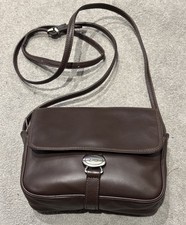 ENNY-ITALIAN ICONIC VINTAGE-SMALL SOFT LEATHER-CROSSBODY BAG IN DARK BROWN-NEW !