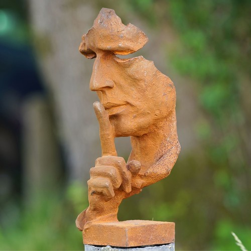 Cast iron whisper sculpture - cast,
