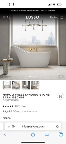 Lusso napoli stone resin bath - napoli,