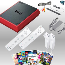 Wii Mini Red Nintendo With 2