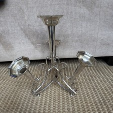 Silver Plate Epergne 4 Trumpet
