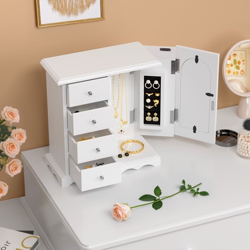 Jewellery box with - box, mirror