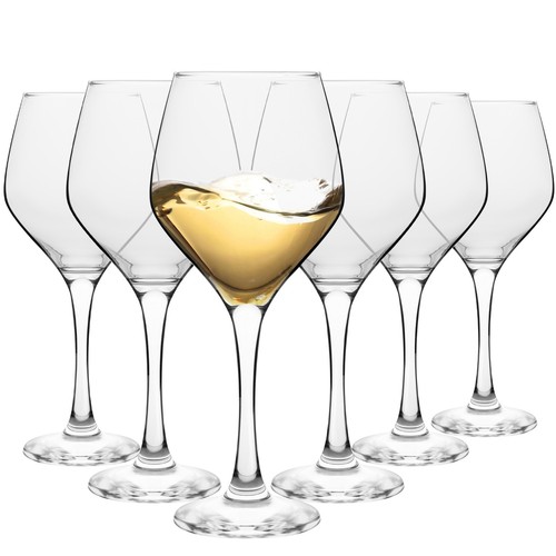 White red wine glasses - 6x,
