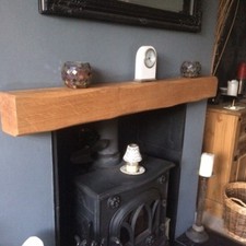 Oak Beam Mantle Fireplace