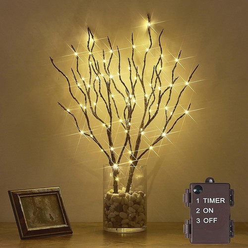 Twig branches with fairy led - with,
