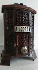 Antique French Art Deco Godin Enamel Wood Burner Bioethanol Stove Can Deliver