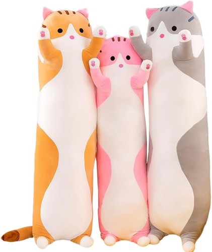 Long cat plush pillow - soft, &