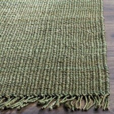 Rug Jute Carpet Green Natural