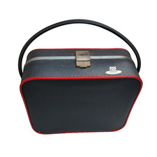 Vintage Vanity Overnight Case Black & Red Foxcroft by Antler Mod Ska Rockabilly