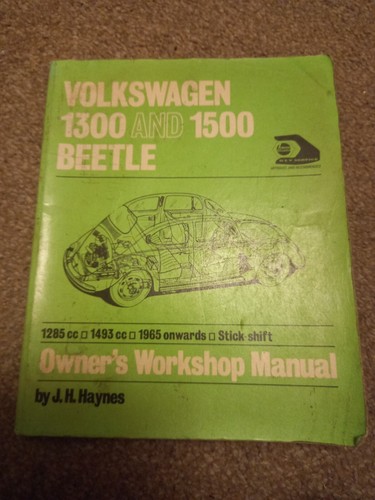 Haynes car manual beetle - car, vw