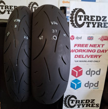Dunlop Sportsmax D214 180/55/17&120/70/17 Motorcycle Tyres Partworn  V34