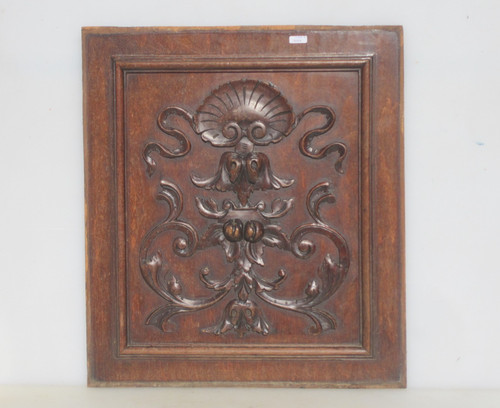 Antique carved wooden panel - antique,