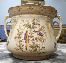 Antique Crown Ducal Blush Ivory Pottery Jardiniere Planter Early 20th Century