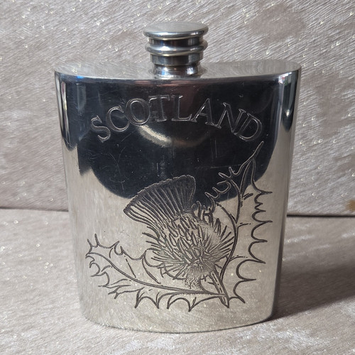Scottish rider pewter hip - scottish,