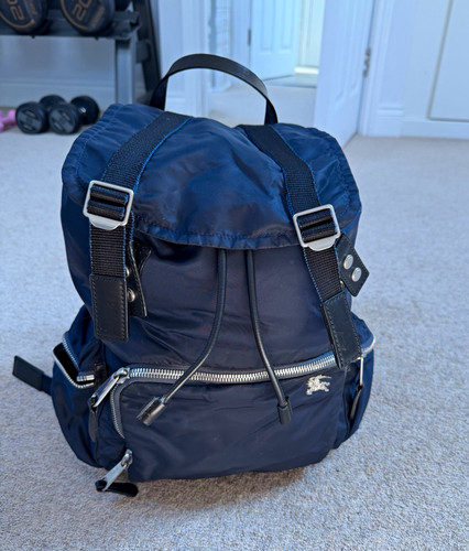Burberry navy nylon - nylon, drawstring