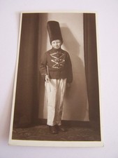 Boy Soldiers Costume Bearskin Hat Vintage RP Postcard Britannia's Electric