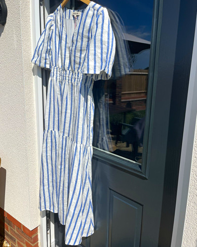 Boden linen blue white - blue, &