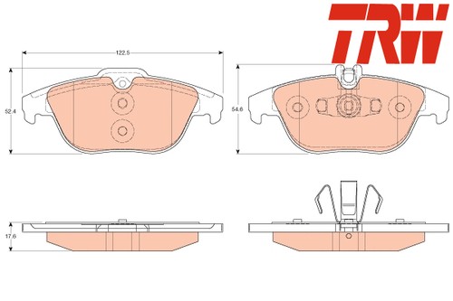 Rear brake pad set - rear,