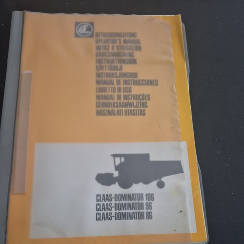 Claas combine operators manual - combine,