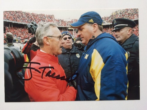 Jim tressel autographed photo - tressel,