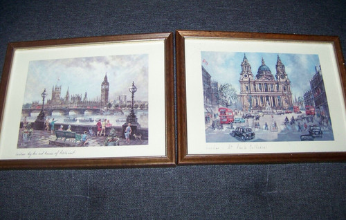 Pair framed moss - pair,