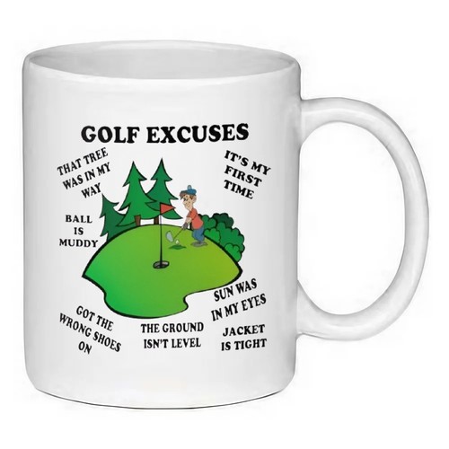 Custom printed golf excuses - golf,