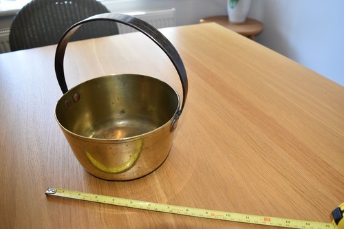 Antique brass jam pan - jam,