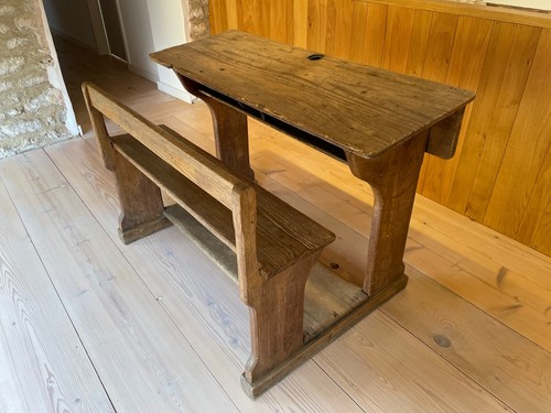 Antique school desk - ,, french