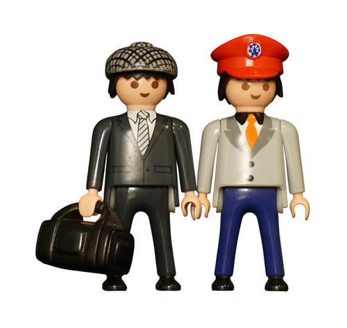 Playmobil figure train station - train,