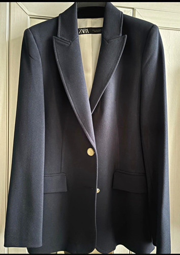 Zara women navy lined - zara,