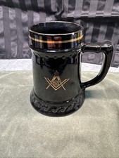 Masonic Beer Stein with Gold