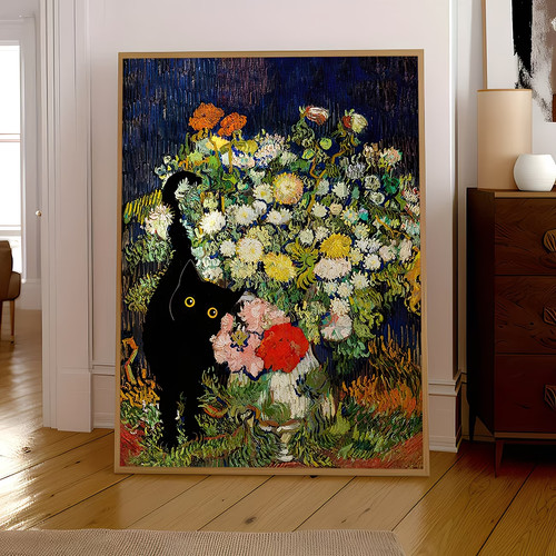 Van gogh black - gogh, flowers