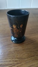Antique Oriental Chinoisery Lacquer Beaker/Cup Hand Painted
