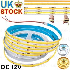 Neon COB LED Strip Lights 12V Flexible Tape Lamp Rope Lighting Cabinet Adhesive