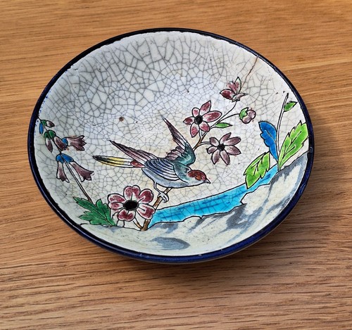 Vintage longwy pottery bird - pottery,