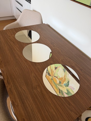 Round mirror table - mirror, decor